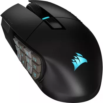 Corsair SCIMITAR ELITE WIRELESS Maus Gaming Rechtshänder RF Wireless + Bluetooth + USB Typ-C Optisch 26000 DPI