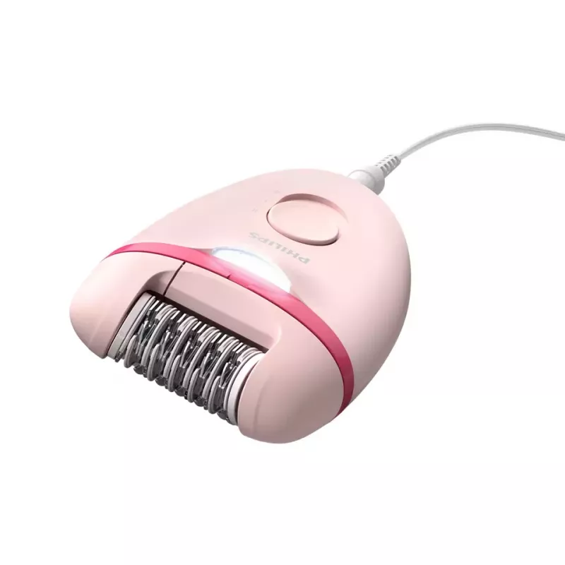 Philips Satinelle Essential BRE285/00 kabelgebundener Epilierer, weiß/rosa