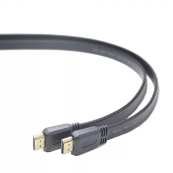 HDMI-HDMI-Kabel v2.0 3D TV High Speed Ethernet 1,8 m flach (vergoldete Enden)