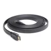 HDMI-HDMI-Kabel v2.0 3D TV High Speed Ethernet 1,8 m flach (vergoldete Enden)