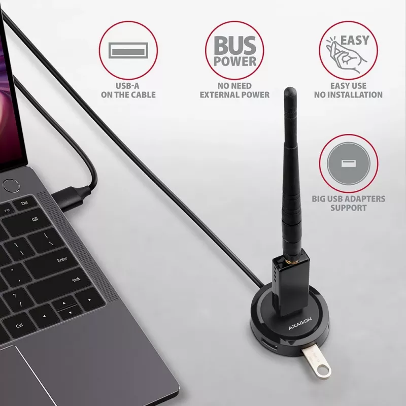 AXAGON HUE-P1AL Hub 4-Port USB 3.2 Gen 1 RUND
