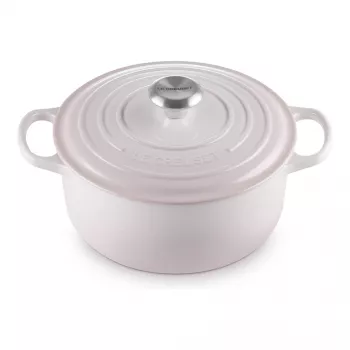Le Creuset Signature Gusseisen Runder Schmortopf 24 cm shell pink