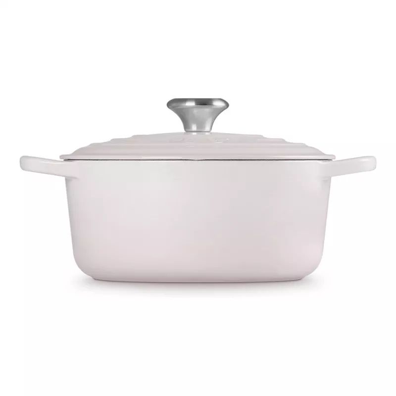Le Creuset Signature Gusseisen Runder Schmortopf 24 cm shell pink