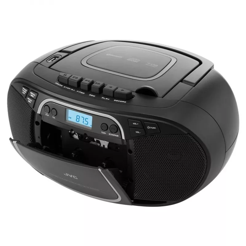 Tragbarer CD-Player JVC RC-E451B Schwarz — CD/MP3, Bluetooth, FM 87,5–108 MHz, USB, AUX, 3,2 W RMS