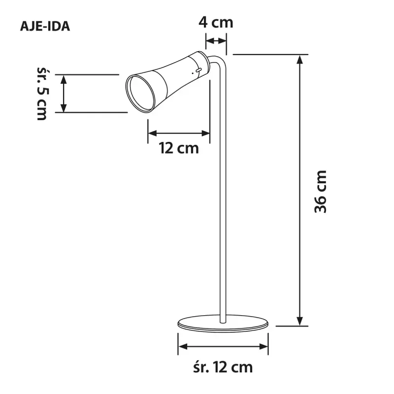 Activejet AJE-IDA 4IN1 Multifunktionslampe, schwarz