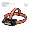 Kopflampen-Stirnlampe AceBeam H35 — LED-Stirnlampe, max. 2600 lm, 170 m Reichweite, IP68, 18650 3800 mAh, 216 Std. Laufzeit