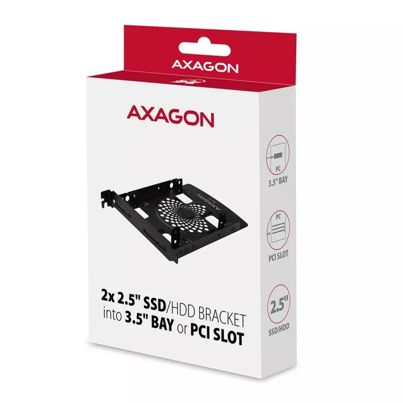 AXAGON RHD-P25 Metallrahmen 2x 2,5 auf 3,5/PCI