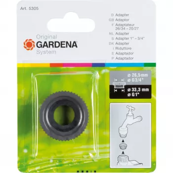 Gardena Adapter 33,3 mm (G 1) / 26,5 mm (G 3/4)