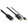 Alcasa HDMI-DP020 Videokabel-Adapter 2 m HDMI Typ A DisplayPort Schwarz