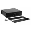 Schubladeneinheit Equip abschließbare Schublade 19 inch 3U RAL9005 Schwarz