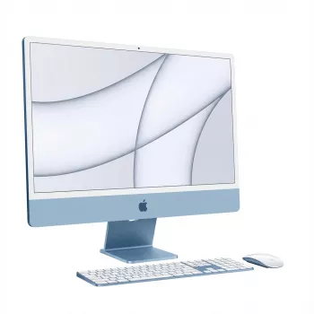 APPLE iMac Z1E5 59,62cm 23,5Zoll Standardglas M4 8C CPU/8C GPU/16C N.E. 16GB 256GB SSD Gbit Eth MM NumKey TID DE Blau (Z1E5-MWUF3D/A-0799NS)
