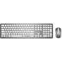 Kabelloses Tastatur- und optisches Maus-Set MediaRange MROS135 QWERTZ Silber — kabelloses Combo, QWERTZ-Layout, silber