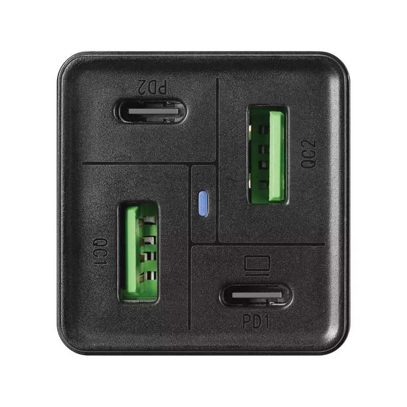 SANDBERG Netzteil - 65 Watt - 3,25 A - PD, QC - 4 Ausgangsports (2 x USB, 2 x USB-C)