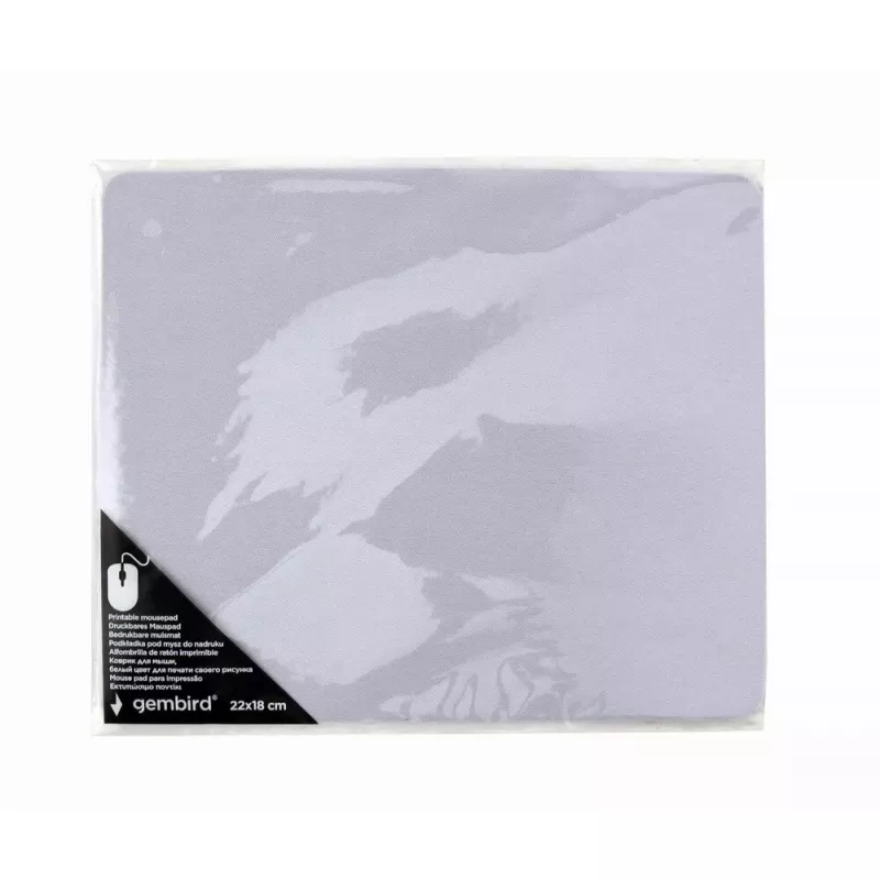 Mauspad Gembird MP-PRINT-S Gaming-Mauspad, weiß, Gummibasis, Stoffoberfläche