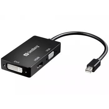 SANDBERG MiniDPHDMI+DVI+VGA adapter - Video converter