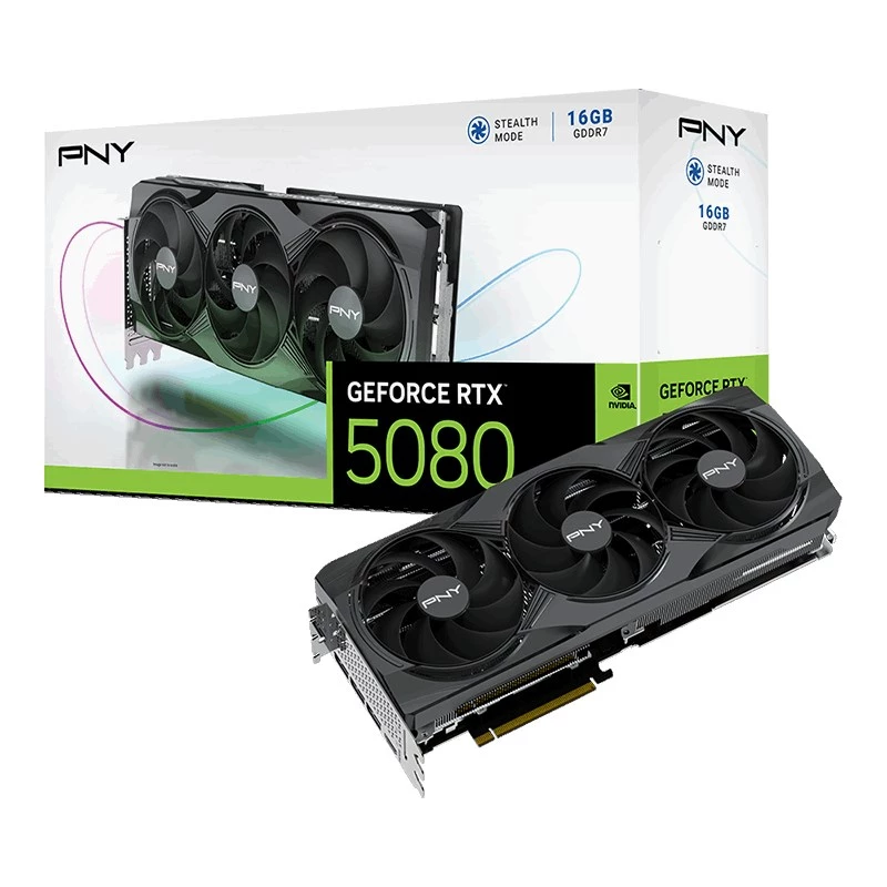 PNY GeForce RTX 5080 Triple Fan Grafikkarte, 16 GB GDDR7, PCI Express 5.0