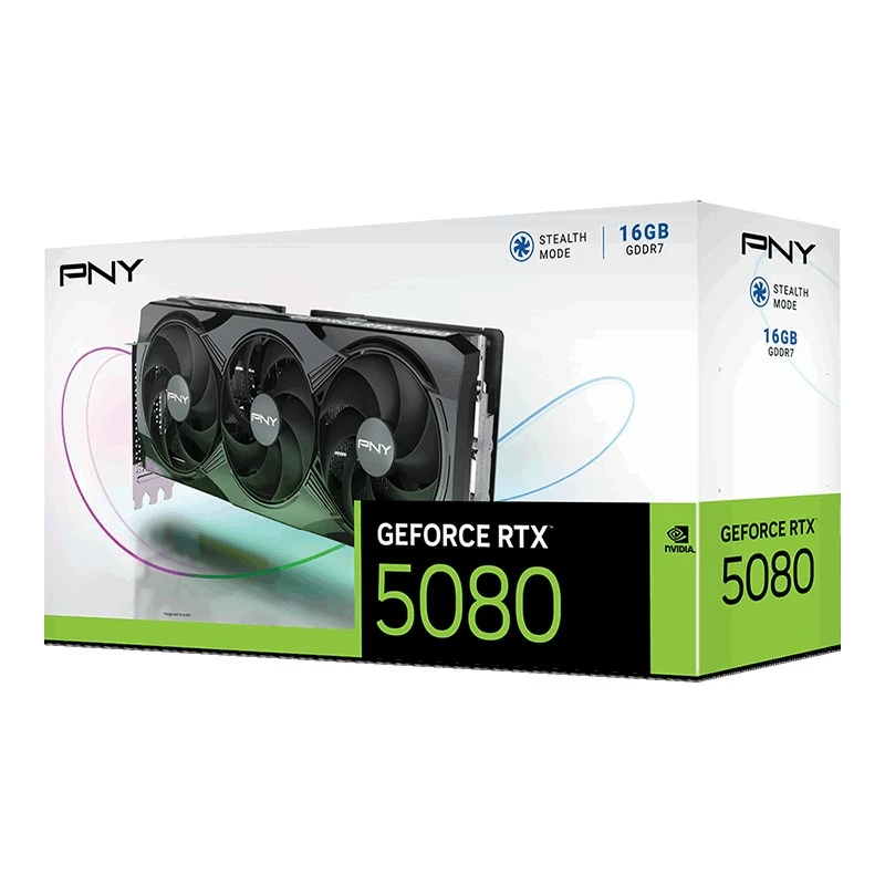 PNY GeForce RTX 5080 Triple Fan Grafikkarte, 16 GB GDDR7, PCI Express 5.0