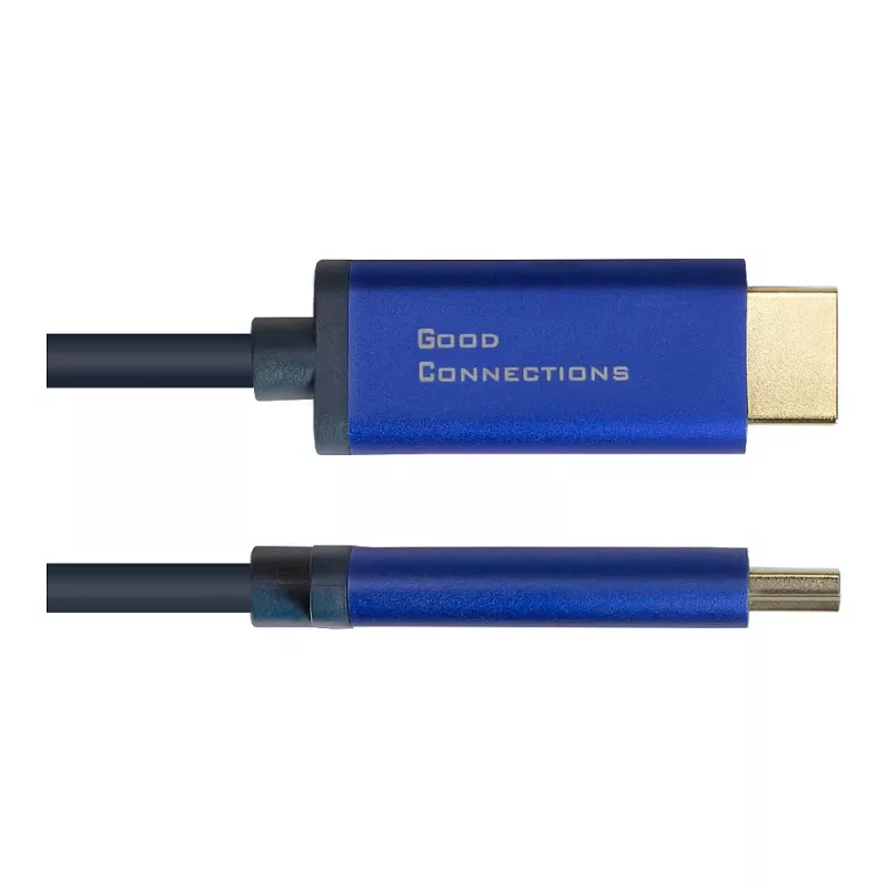 Video-Kabel-Adapter Alcasa 4860-SF030B 3m DisplayPort HDMI Schwarz Blau