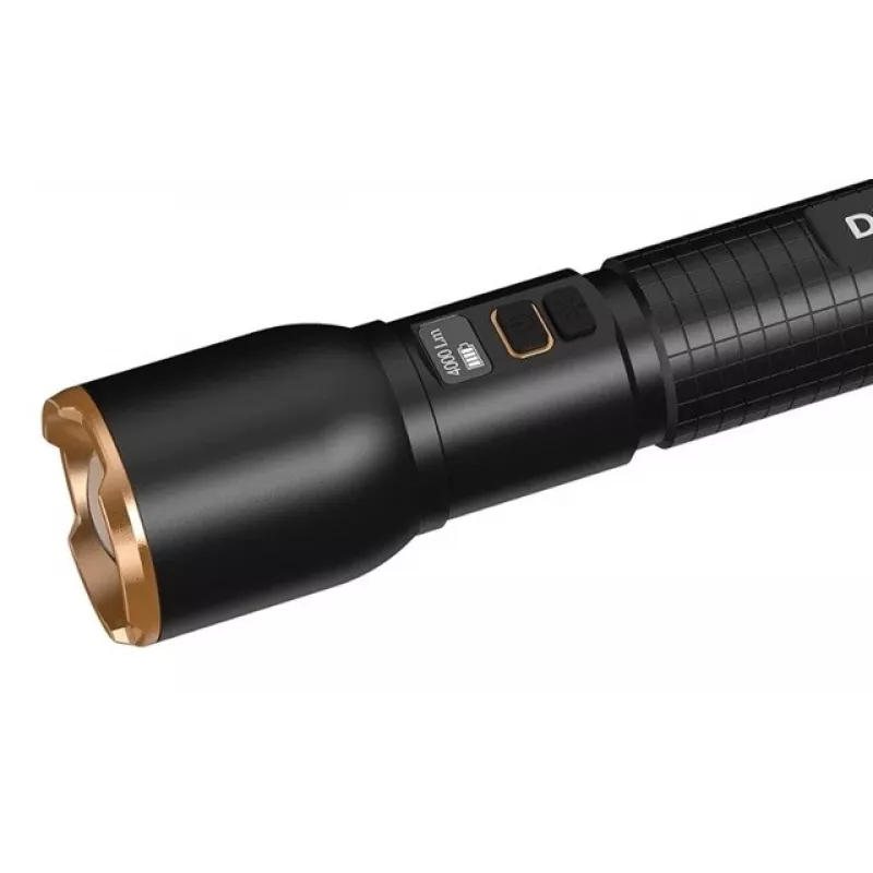 Taschenlampe Duracell DF4000R schwarz – wiederaufladbare Handlampe, kompaktes Design