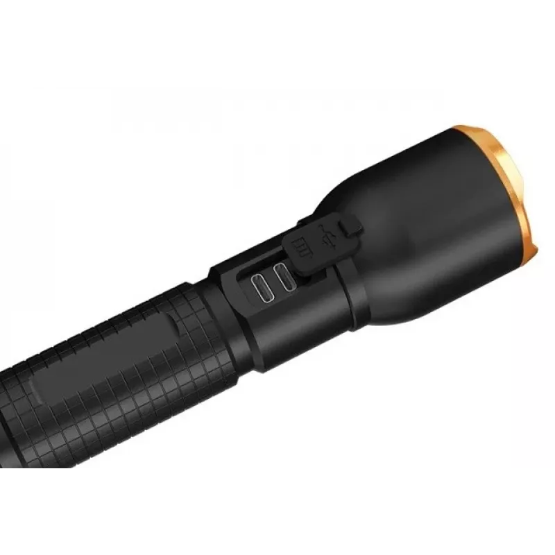 Taschenlampe Duracell DF4000R schwarz – wiederaufladbare Handlampe, kompaktes Design