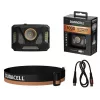 Stirnlampe Duracell DH1000R — schwarz/orange, wiederaufladbares freihändiges Licht
