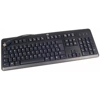 HP 672647-073 Tastatur Office USB Spanisch Schwarz Full-size Kabelgebunden