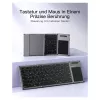 Inateck KB06101_STEEL GRAY Tastatur Home RF Wireless + Bluetooth QWERTZ English Schwarz
