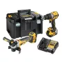 DeWalt DCK2026P2T-QW Kombi-Set DCD805 + DCG405, 18 V XR 2×5,0 Ah schwarz, gelb
