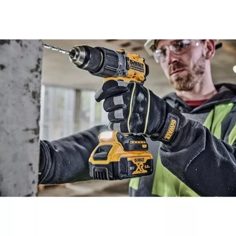 DeWalt DCK2026P2T-QW Kombi-Set DCD805 + DCG405, 18 V XR 2×5,0 Ah schwarz, gelb
