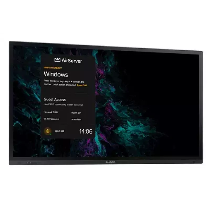 Interaktives Flachbildschirm Sharp PN-LA862 86 Zoll 4K Ultra HD Touchscreen Schwarz