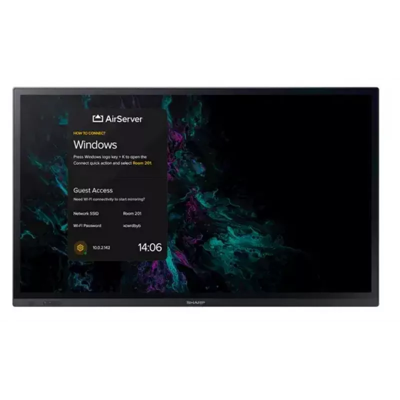 Interaktives Flachbildschirm Sharp PN-LA862 86 Zoll 4K Ultra HD Touchscreen Schwarz