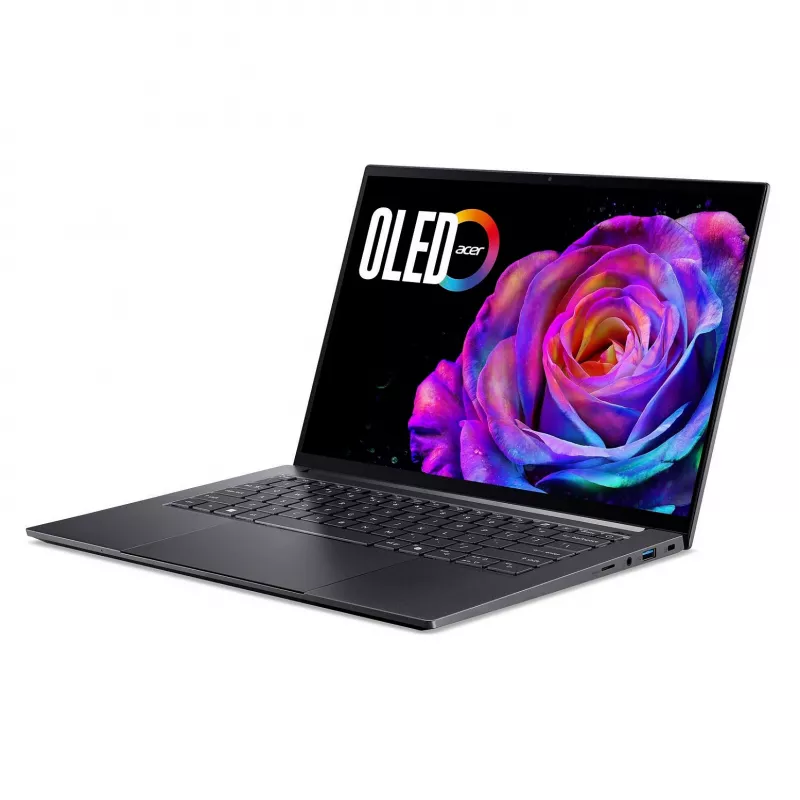 Notebook Acer Swift X 14 OLED SFX14-73G-975F NX.J81EG.004 — 14,5 Zoll 2880×1800, Intel Core Ultra 9 285H, 2 TB SSD, GeForce RTX 5070, HDMI/USB-C, Windows 11 Home