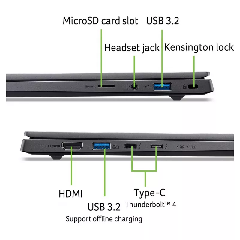 Notebook Acer Swift X 14 OLED SFX14-73G-975F NX.J81EG.004 — 14,5 Zoll 2880×1800, Intel Core Ultra 9 285H, 2 TB SSD, GeForce RTX 5070, HDMI/USB-C, Windows 11 Home