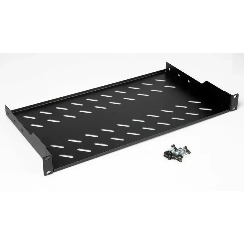 Rack-Einlegeboden EQUIP Fester Einlegeboden 19 Zoll, 1HE, 400 mm Tiefe, schwarz, 485 mm Breite
