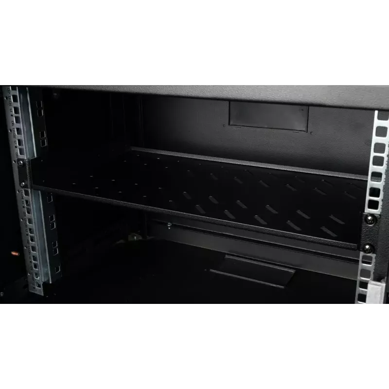 Rack-Einlegeboden EQUIP Fester Einlegeboden 19 Zoll, 1HE, 400 mm Tiefe, schwarz, 485 mm Breite