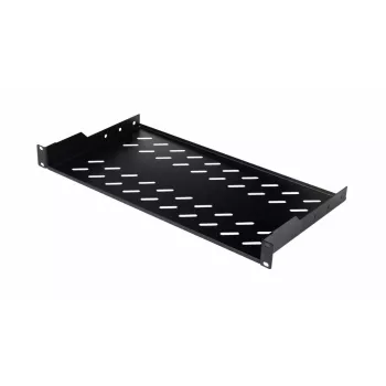 Rack-Einlegeboden EQUIP Fester Einlegeboden 19 Zoll, 1HE, 400 mm Tiefe, schwarz, 485 mm Breite