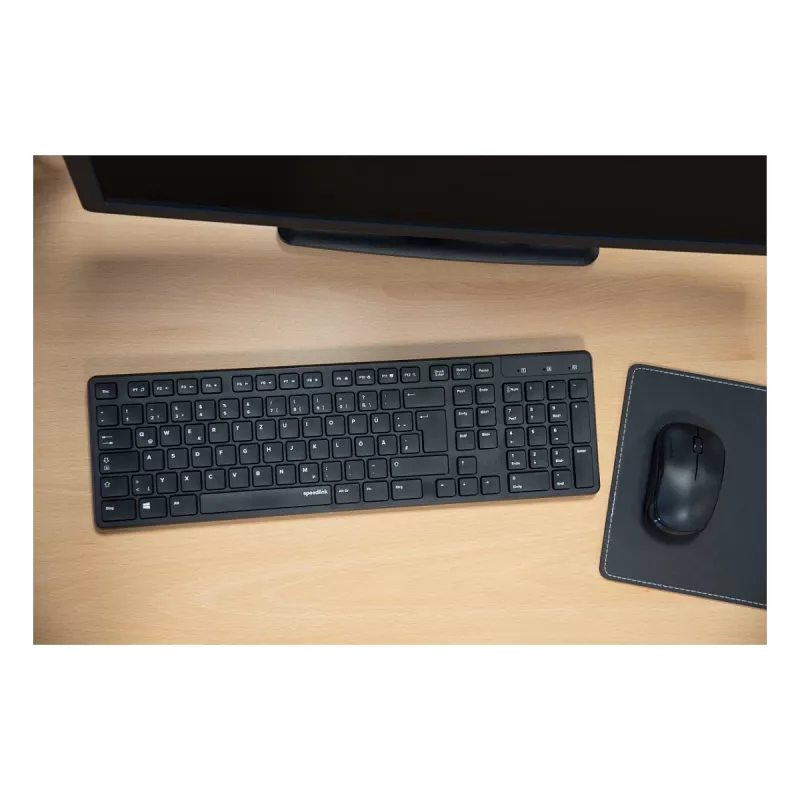 Kabelloses Deskset Speedlink SIGNIUM SL-640303-BK Schwarz — DE-Layout, schnurlose Tastatur und Maus