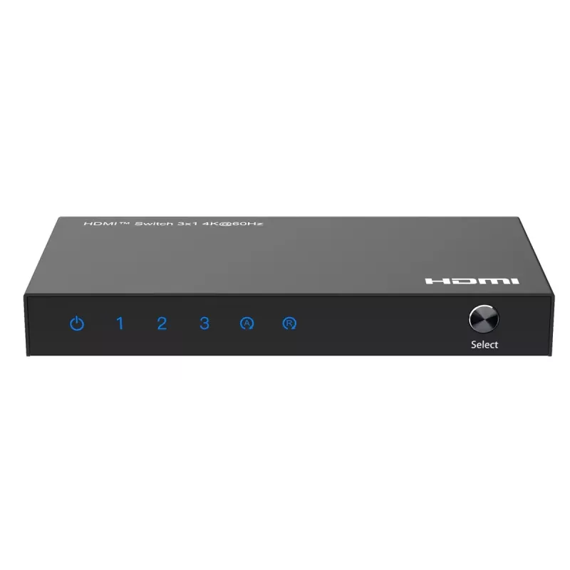 Videoswitch MicroConnect MC-HDMISWITCH0301-4K 4K 60Hz Metall Schwarz