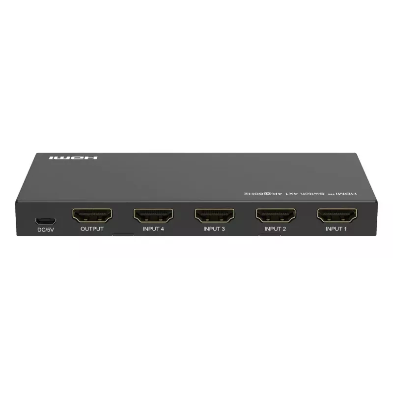 Videoswitch MicroConnect MC-HDMISWITCH0401-4K 4K 60Hz Metall Schwarz