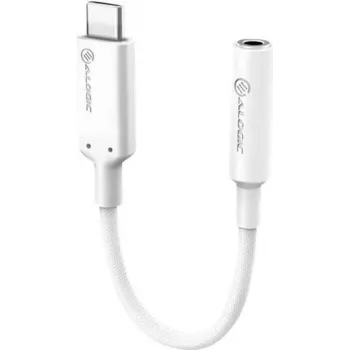 ALOGIC Elements Pro - Adapter USB-C auf Klinkenstecker - USB-C männlich zu Mini-Stecker weiblich - 10 cm - weiß - aktiver Chip (ELPC35A-WH)