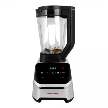 Tischmixer GASTROBACK Mix & Soup (2000 W, 2 L, Tritan-Behälter, Titanmesser, Touch-Bedienung, Schwarz/Edelstahl)
