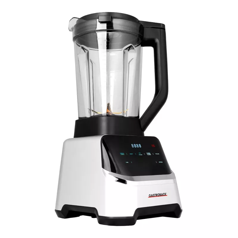 Tischmixer GASTROBACK Mix & Soup (2000 W, 2 L, Tritan-Behälter, Titanmesser, Touch-Bedienung, Schwarz/Edelstahl)