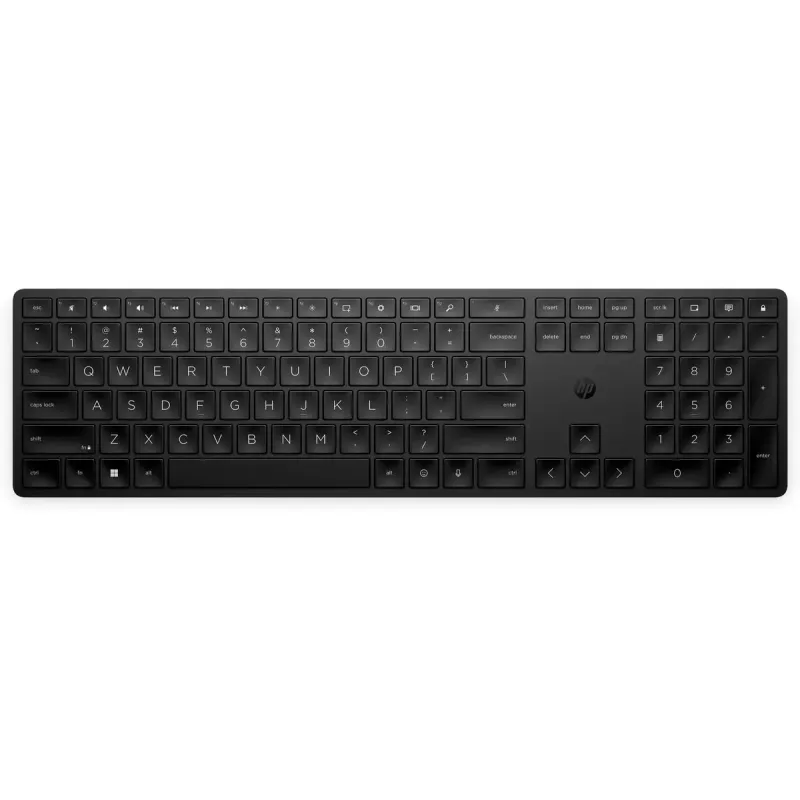 Kabellose programmierbare Full-Size-Tastatur HP 450 – RF Wireless + USB, Schwarz