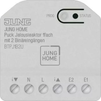 Jalousieaktor (1-Kanal) Jung HOME Puck BTPJ1B2U mit 2 Binäreingängen