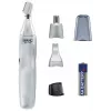 Wahl Ohr-, Nasen- & Augenbrauen-3-in-1-Präzisionstrimmer, Silber