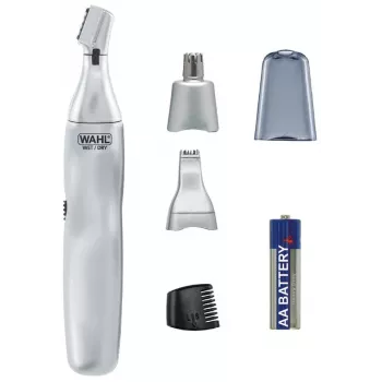 Wahl Ohr-, Nasen- & Augenbrauen-3-in-1-Präzisionstrimmer, Silber