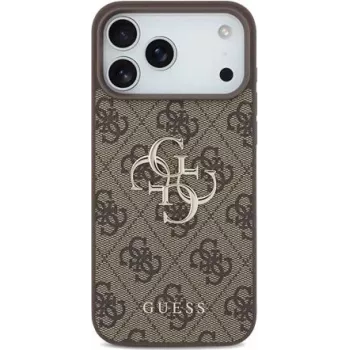 GUESS Hard Cover 4G Big Metal Logo Braun, für Apple iPhone 17 Pro Max, GUHCP17X4GMGBR