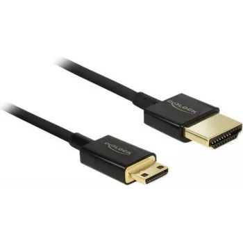 HDMI-Kabel DeLOCK 85118 0,25 m HDMI Typ A auf Typ C Schwarz