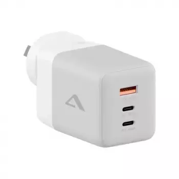 ALOGIC mobiles Ladegerät WCM3X100G — AC-Ladegerät für den Innenbereich für Smartphone und Tablet, 2x USB-C, 100–240V, Weiß
