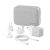 ALOGIC mobiles Ladegerät WCM3X100G — AC-Ladegerät für den Innenbereich für Smartphone und Tablet, 2x USB-C, 100–240V, Weiß